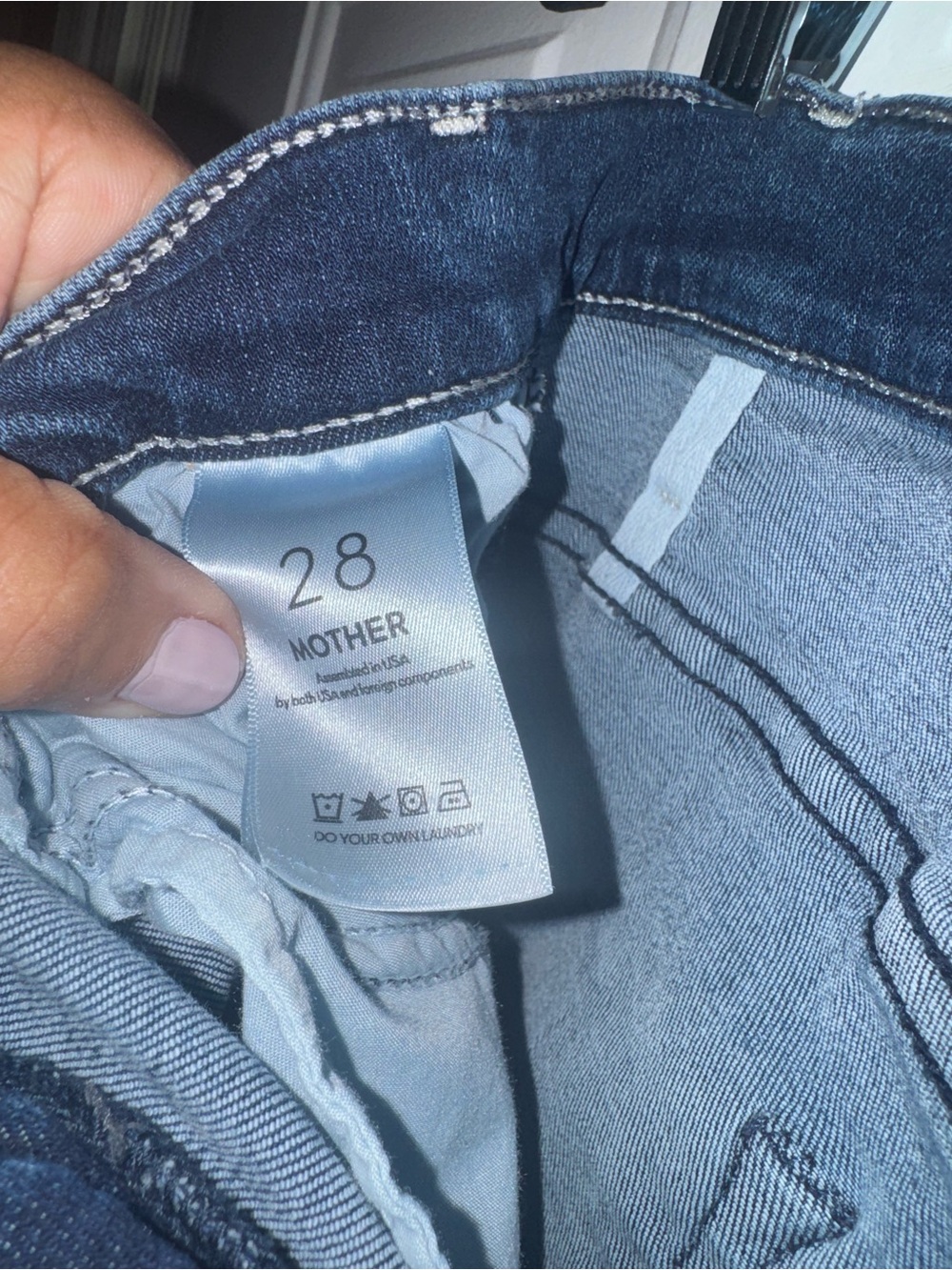 MOTHER The Hustler Ankle Flare Jeans Heirloom Blue Size 28 High Rise Stretch - Picture 7 of 9